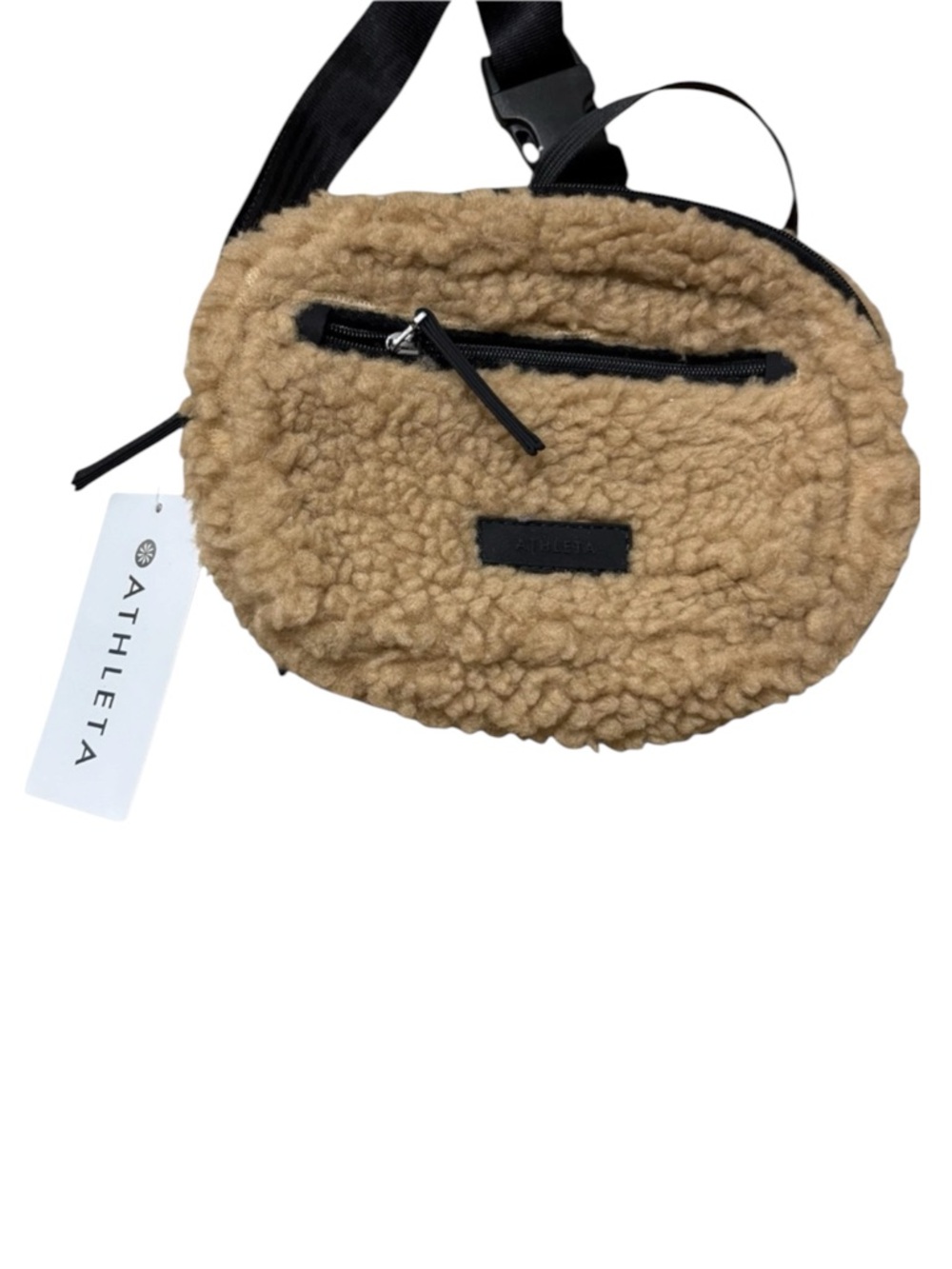 ATHLETA “All About Shearling Belt Bag” in Tan — NEW WITH TAGS!!!